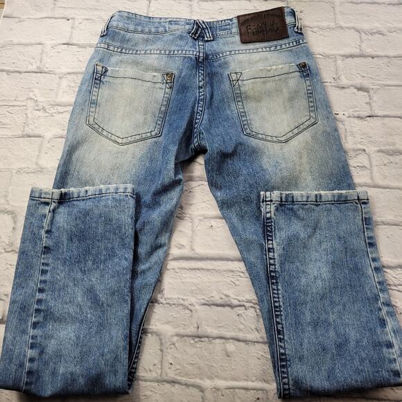 Prefixo Men's Denim Jeans Brazil size 40 Skinny Bleached Distressed Faded READ - Picture 3 of 15